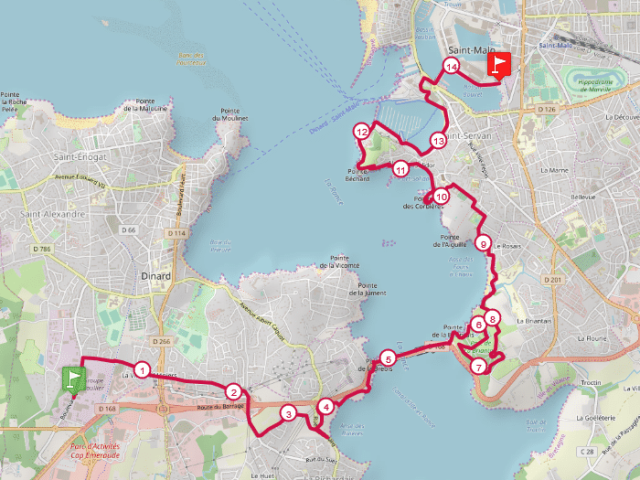 Parcours Course La Passagere Dinard Saint Malo