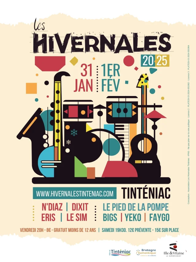 Affiche Officielle Les Hivernales 2025 Tinteniac