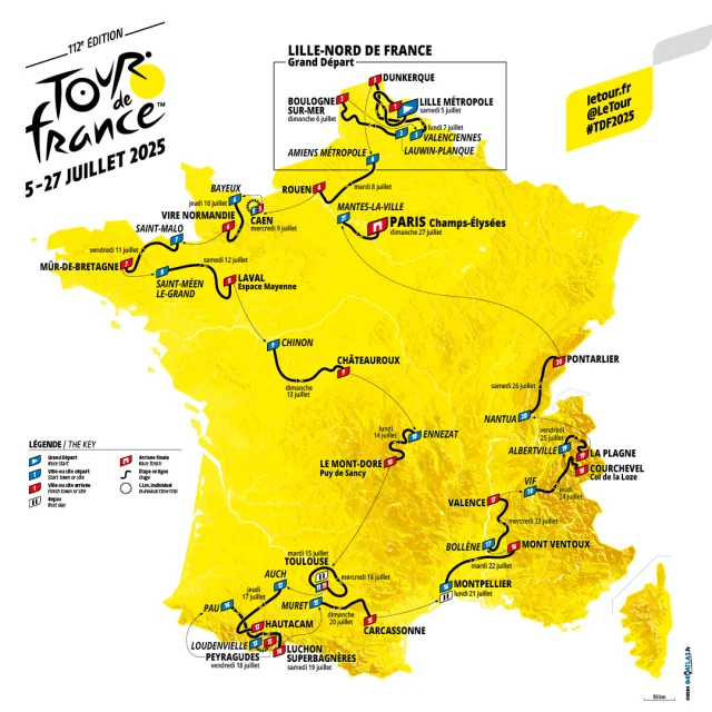 Parcours Tour De France 2025